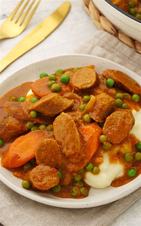 Easy Sausage Curry ( Curried Sausages ) - Khin's Kitchen