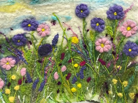 Fiber art | Felt art, Felt embroidery, Felt flowers