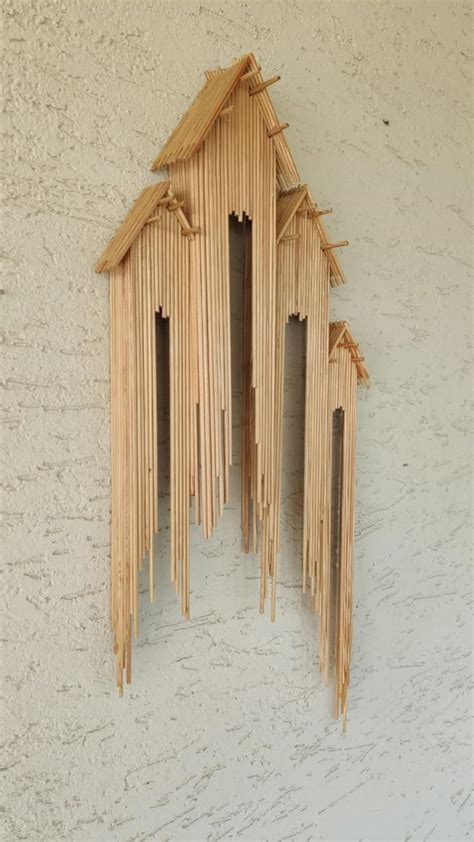 Wooden House Shaped Light | Wood Farmhouse Wall Lamp