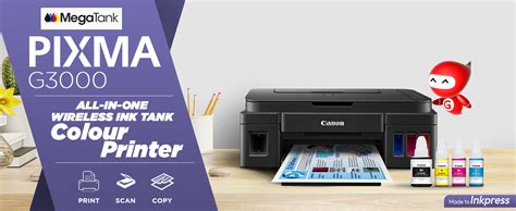 Canon PIXMA MegaTank G3000 All in One WiFi Inktank Colour Printer with ...