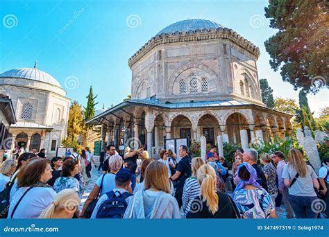 Istanbul, Turkey - October 9, 2024: People at the Suleymaniye Mosque ...