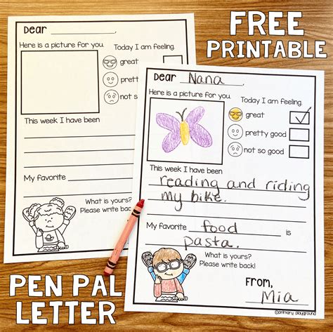 Free Pen Pal Printables - Printable Templates