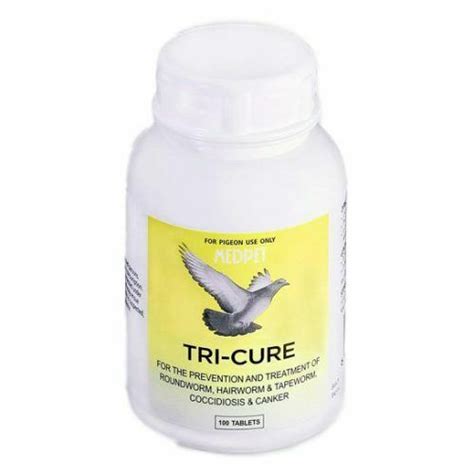 Buy Pigeon Product - Tri-Cure 100 tablets - Coccidiosis - Canker - Worm ...