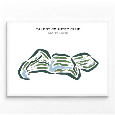 Talbot Country Club, MD | Golf Course Map, Golf Map, Golfer Gift for ...
