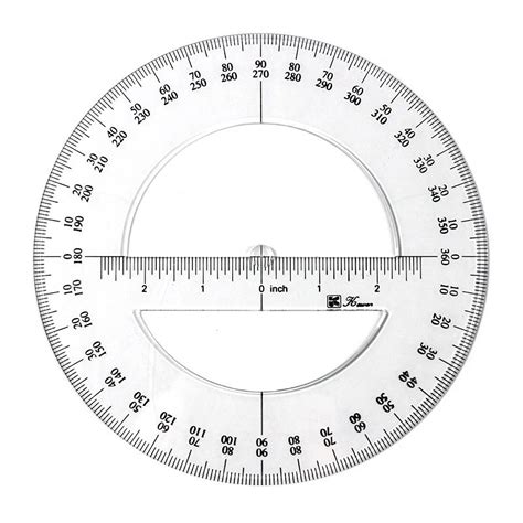 BE-TOOL 360 Degree Protractor Ruler Circle Measuring Tool for Drawing ...
