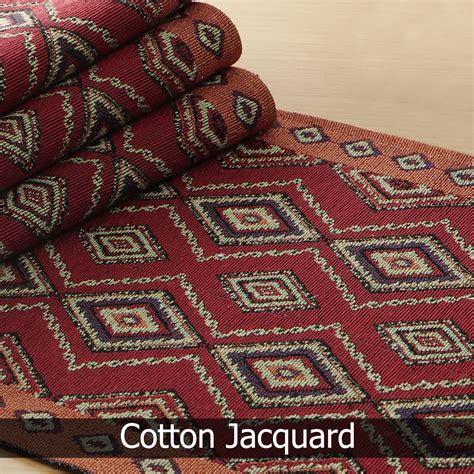 Red, Diamond Print Cotton Table Mats with Matching Runner | HOKIPO ...
