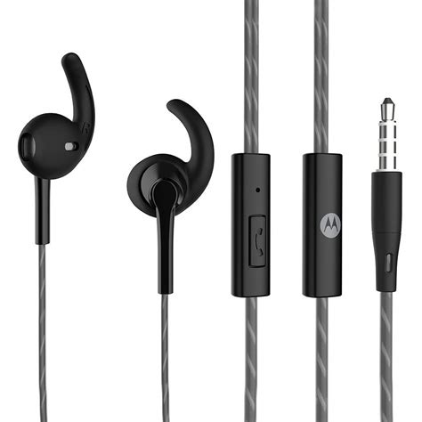 Motorola Pace 130 in-Ear Headphones with Mic, Ear Hooks & Alexa Built ...