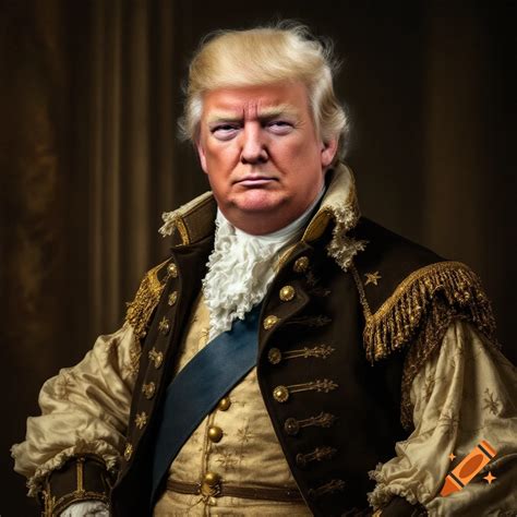 Donald Trump as King George III from Hamilton on Craiyon