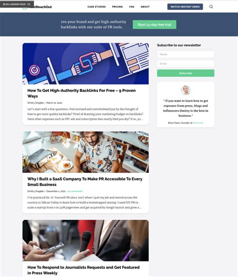 Image result for Blog Homepage Examples HTML
