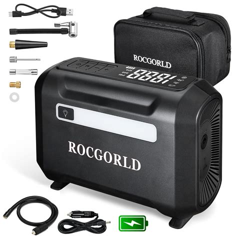 ROCGORLD R7 Pro Cordless Tire Inflator, 150 PSI 6600mAh Rechargeable ...