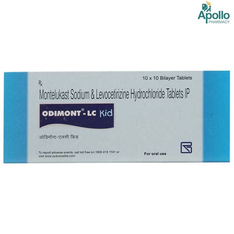 Odimont LC Kid Tablet | Uses, Side Effects, Price | Apollo Pharmacy