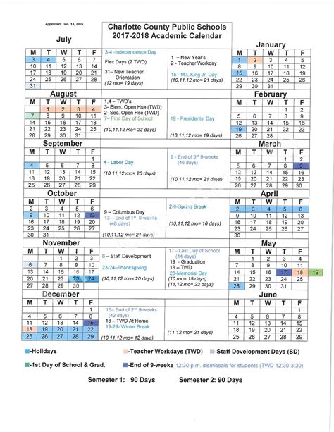 2017 - 2018 District Calendar | Charlotte County Public Schools – Virginia