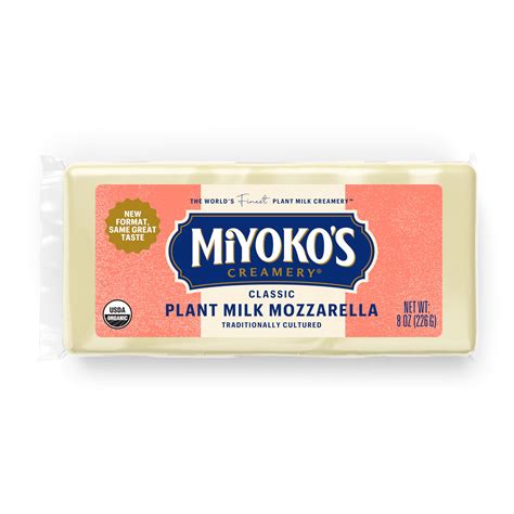 Miyokos Creamery Fresh Vegan Mozzarella Organic Classic Plant Milk ...