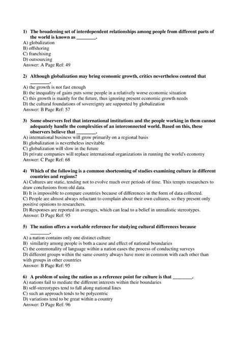 IBE MCQ with answers - MBA UNIPUNE 2019-2022 - 1) The broadening set of ...