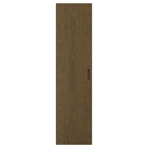 TONSTAD door with hinges, brown/stained oak veneer, 50x195 cm (191 ...