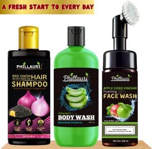 Phillauri Red Onion Black Seed Oil Shampoo & Aloe Vera Hydrating Body ...