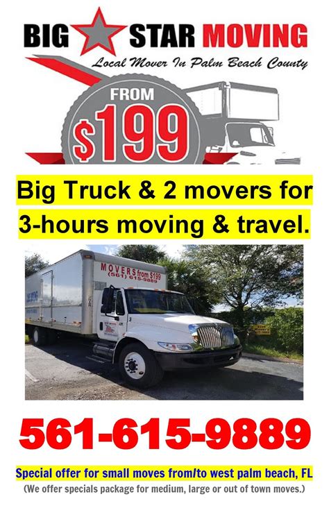 Big Star Moving - West Palm Beach Moving companies from $199 movers