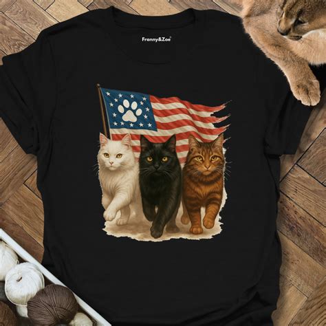 Flag And Cats T-Shirt – Franny&Zoe