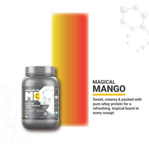 Buy MUSCLEBLAZE BIOZYME PERFORMANCE WHEY PROTEIN POWDER | MAGICAL MANGO ...