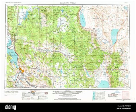 Map of klamath falls oregon hi-res stock photography and images - Alamy