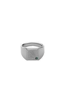 Miansai Luma Agate Ring in Silver & Green | REVOLVE