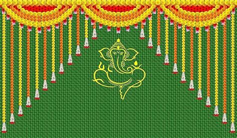 PELLISANDADI Stylish Yellow Ganesh Backdrop Cloth | for Pooja ...