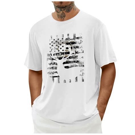 Xysaqa Beach Shirts for Men Boys Shirts Men's American Flag T-Shirts ...