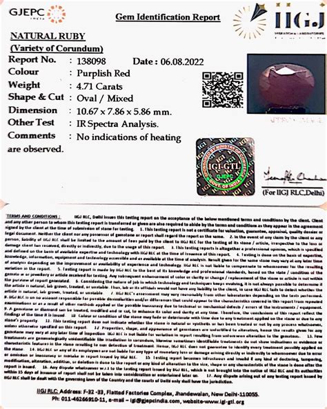 4.71/CT Natural Neo Burma Ruby with Govt. Lab Certificate-4551 | Khanna ...