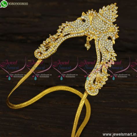 Kalasam Design Arm Vanki For Wedding White Stone Gold Plated Jewellery ...