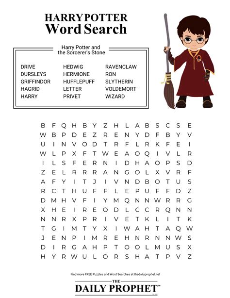 Free Printable Harry Potter Word Search | FREE Printable HQ