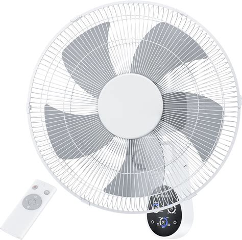 PARIS RHÔNE Wall Mount Fan with Remote, 16 Inch Wall Fan with 5 Blades ...