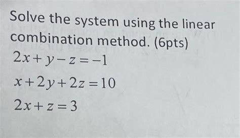 How to Do Linear Combination Method 的图像结果