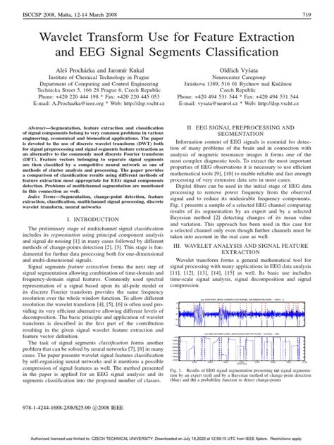 Feature Extraction Using Wavelet Transform 的图像结果