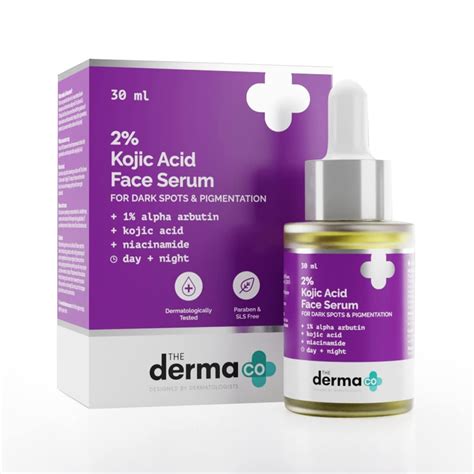 The Derma Co 2% Kojic Acid & 1% Alpha Arbutin Face Serum for Dark Spots ...