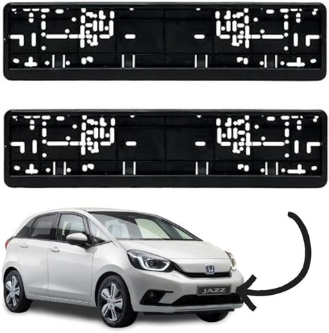 Autokaar Car Number Plate Frame Cover Black for HSRP Plate Set of 2 ...