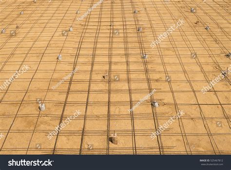 Steer Wire Mesh Concrete Floor Construction Stock Photo 525467812 ...