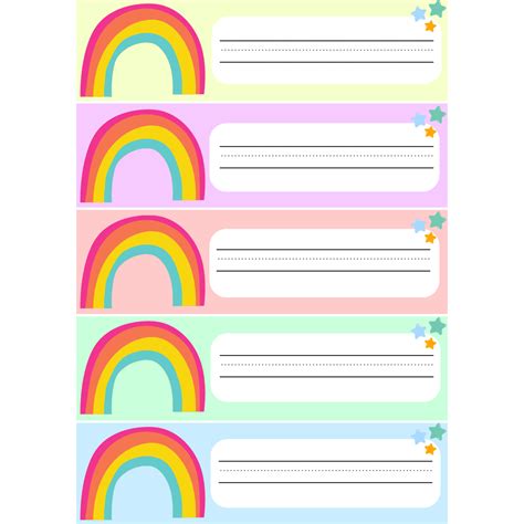 Free printable rainbow name tags, Download Free printable rainbow name ...