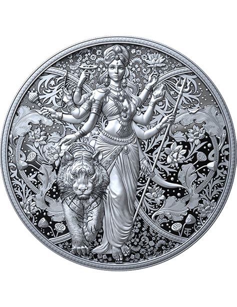 DURGA Hindu Religion 1 Oz Silbermünze 2000 Francs Kamerun 2025