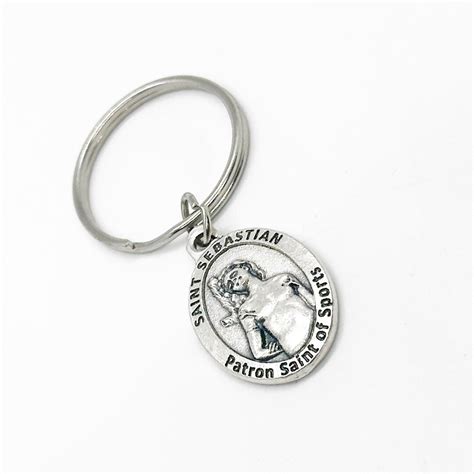 Saint Sebastian Patron Saint of Sports Charm Keychain, Golf Player Gift ...