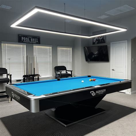 Modern LED Pool Table Light 7' 8' 9' Perimeter Billiard Lighting Table ...