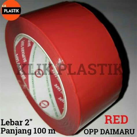 Jual ISOLASI MERAH 100M/SELOTIP/LAKBAN DAIMARU/OPP/TAPE /LAKBAN POLOS ...