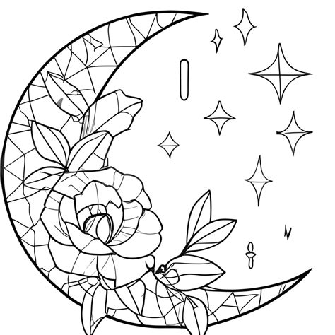 Moon Crystal Coloring Pages