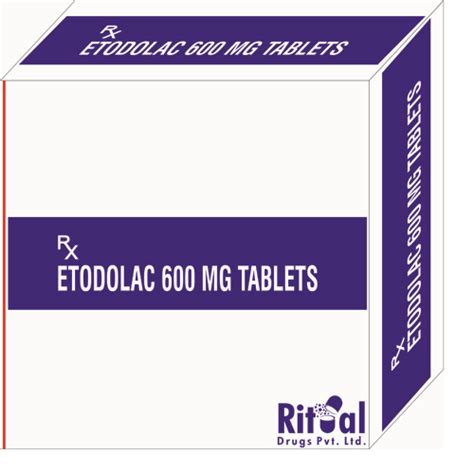 Etodolac 600mg Tablets Ritual Drug Private Limited