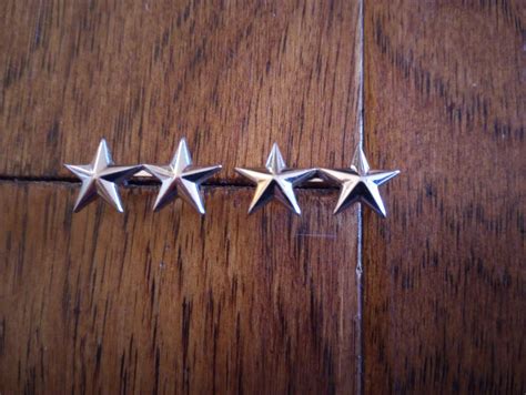 VINTAGE U.S MILITARY STERLING SILVER MAJOR GENERAL RANK 2 STAR WWII VI ...