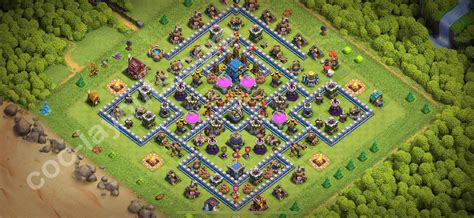 Farming Base TH12 with Link, Anti Everything, Hybrid - Clash of Clans ...