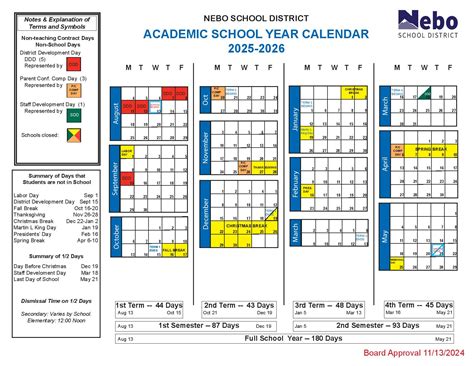 Nebo School District Calendar 2025-2026 | Holidays