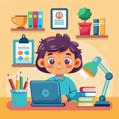 Kid On Computer Stock Image 的图像结果