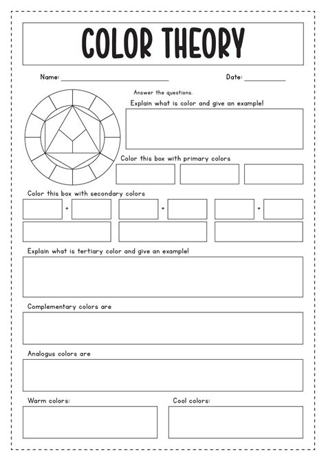 18 Color Theory Worksheets Printable - Free PDF at worksheeto.com