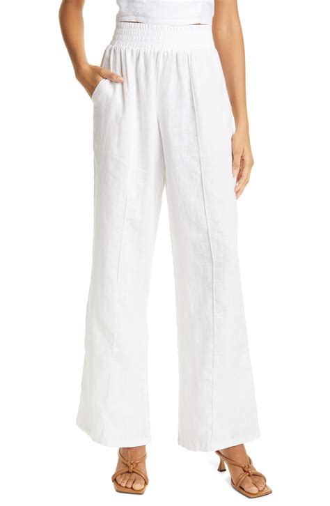 Cotton Linen White Pants at Frank Duke blog