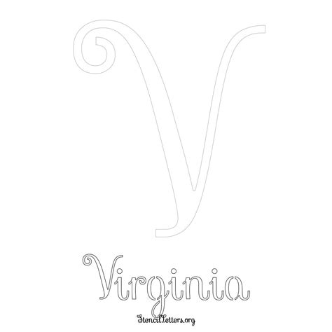 Virginia Free Printable Name Stencils with 6 Unique Typography Styles ...
